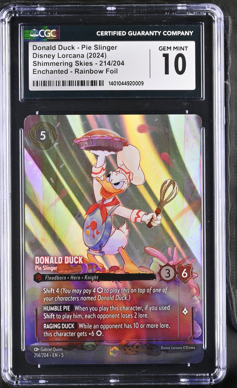 CGC 10 Donald Duck - Pie Slinger (Enchanted) (214/204) [Shimmering Skies] - 1401044920009