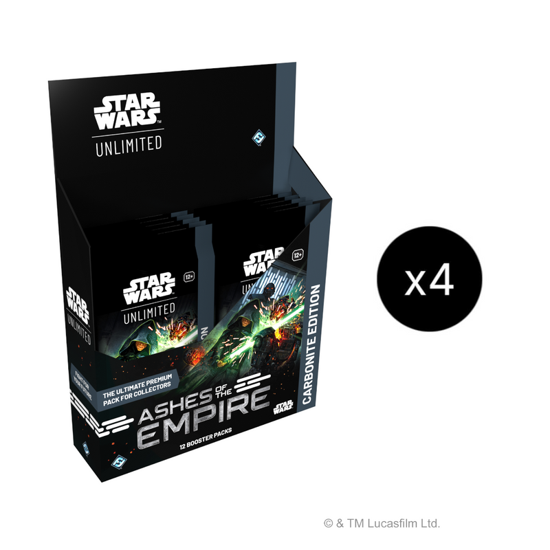 Star Wars Unlimited: Ashes of the Empire: Carbonite Booster Case of 4