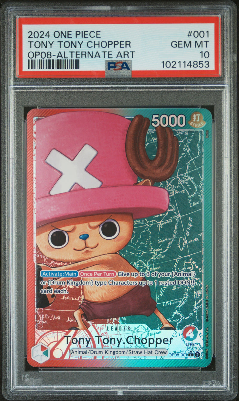 PSA GEM MT 10 Tony Tony Chopper [Op08-Two Legends] - 102114853