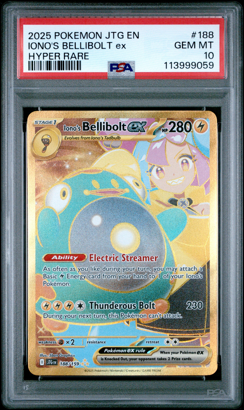 PSA GEM MT 10 Iono'S Bellibolt Ex(188/159) [Jtg En-Journey Together] - 113999059