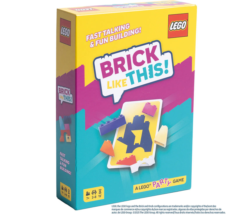 LEGO Brick Like This game box with colorful design featuring lego pieces over a puzzle card