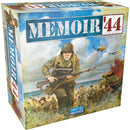 Board game box for 'Memoir '44' with soldiers on a beach and military vehicles.
