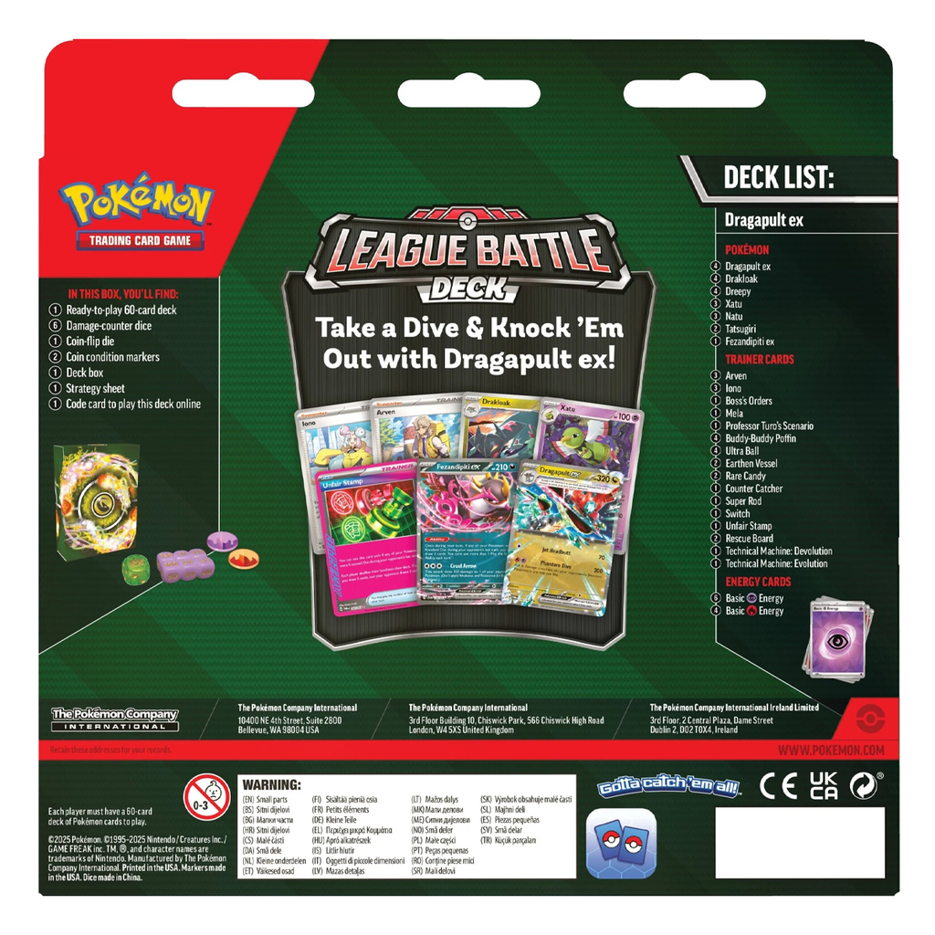 dragapult ex pokemon card Pokémon TCG: Dragapult ex League Battle Deck