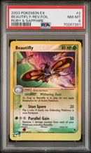 PSA NM-MT 8 Beautifly-Rev.Foil(2/109) [Ex Ruby & Sapphire] - 70267391
