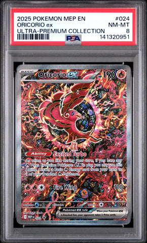 PSA NM-MT 8 Oricorio Ex (024) [Mep En-Me Black Star Promo] - 141320951