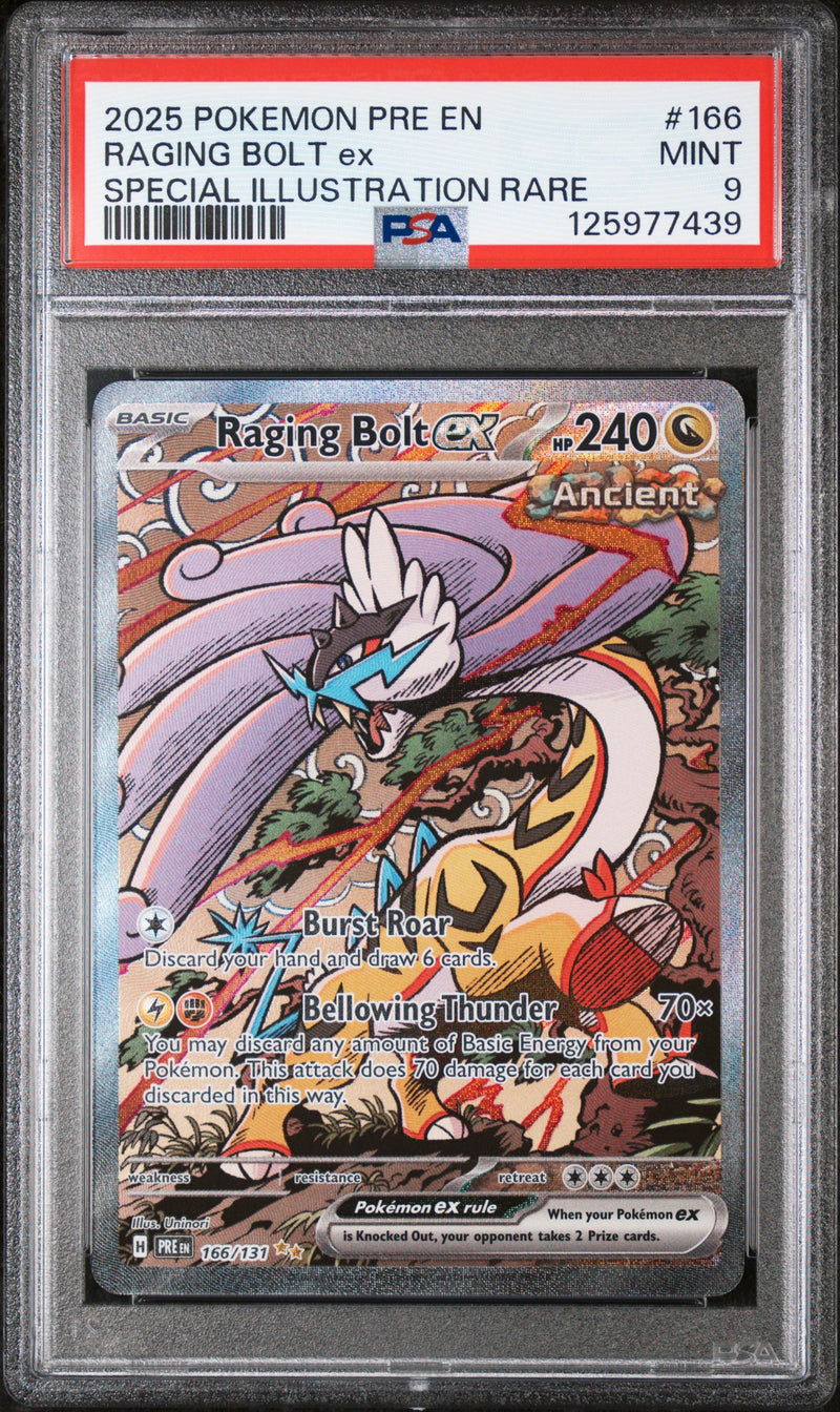 PSA MINT 9 Raging Bolt Ex (166/131) [Pre En-Prismatic Evolutions] - 125977439