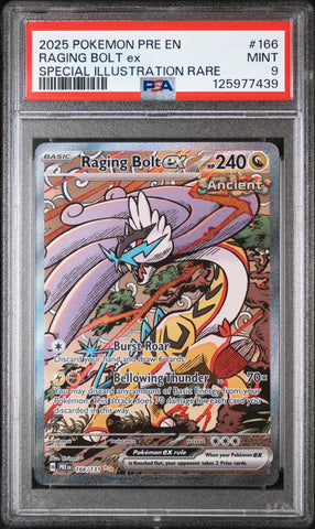 PSA MINT 9 Raging Bolt Ex (166/131) [Pre En-Prismatic Evolutions] - 125977439