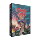 Final Girl box featuring stylized cover art depicting a serious-looking character with sunglasses reflecting a mall scene. The box shows 'Sunny Daze Mall' in the background and displays 'The Hunter' as the villain character in this horror-themed expansion.