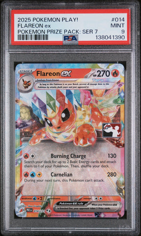 PSA MINT 9 Flareon Ex(014/131) [Play! Prize Pack: Series 7] - 138041390