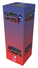 Box for 'Flippin Ninjas' with gradient design and character illustration.