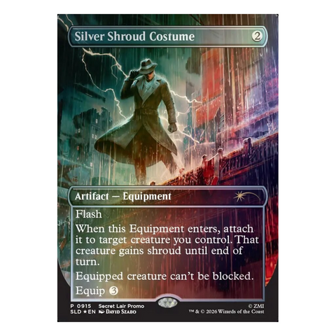 Magic the Gathering: Secret Lair x Fallout: Silver Shroud Costume - Traditional Foil Edition