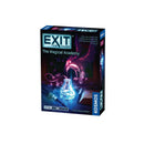EXIT: The Game - The Magical Academy board game box featuring a mystical scene with a glowing magical potion bottle surrounded by swirling purple and blue magical energy. The dark, atmospheric artwork shows spell books and magical elements against a starry background, emphasizing the game's wizarding school theme. The KOSMOS publisher branding is prominently displayed on the right side of the box.
