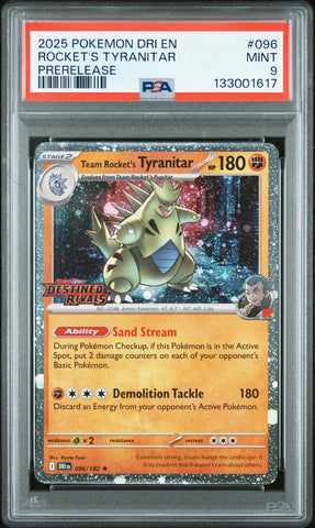 PSA MINT 9 Rocket'S Tyranitar(096/182) [Dri En-Destined Rivals] - 133001617