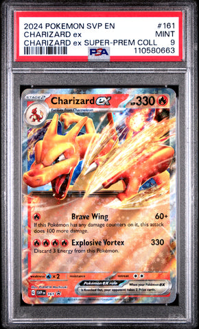 PSA MINT 9 Charizard Ex (161) [Svp En-Sv Black Star Promo] - 110580663