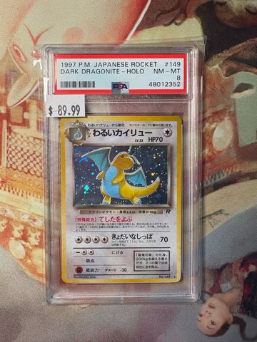 PSA NM-MT 8 Dark Dragonite-Holo (No. 149) [Japanese Rocket] - 48012352