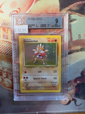 BGS 9.0 Hitmonchan HOLO (7/102) [Base Unlimited] - 0013698410