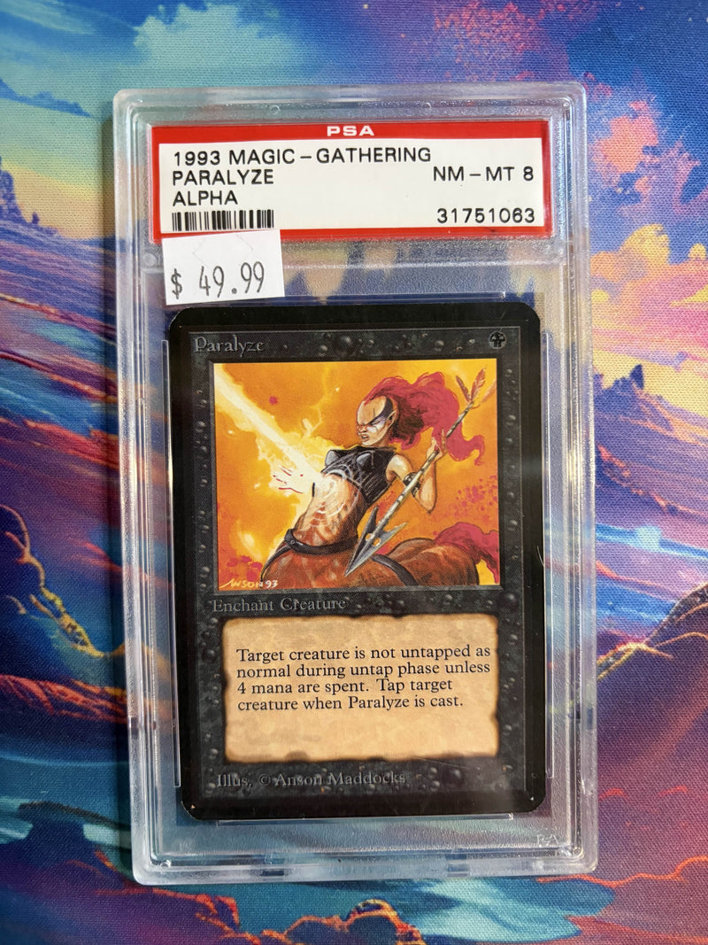 PSA NM-MT 8 Paralyze [Magic The Gathering] - 31751063