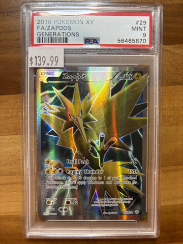 PSA MINT 9 Zapdos (29/83) [XY: Generations] - 56465870