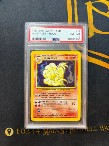 PSA NM-MT 8 Ninetales-Holo (12/102) [Game] - 60987455