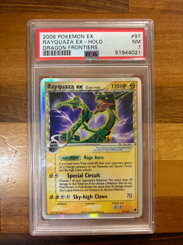 PSA NM 7 Rayquaza ex (97/101) (Delta Species) [EX: Dragon Frontiers] - 51944021