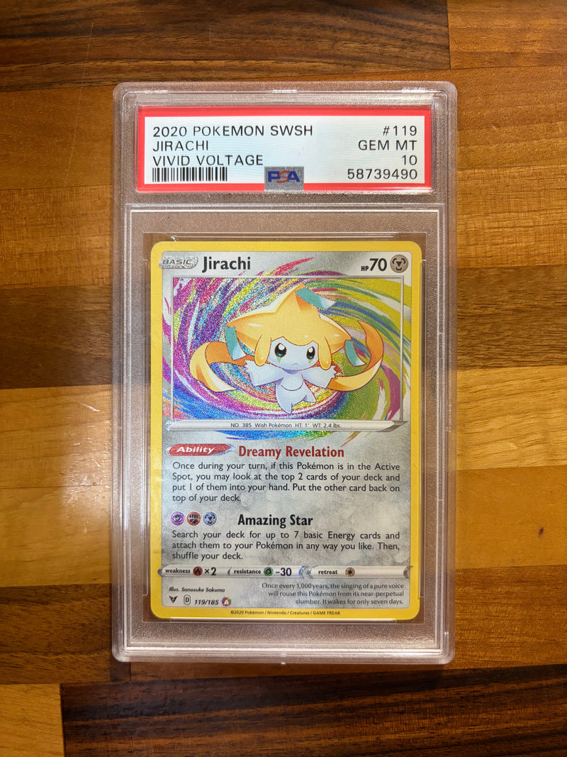 PSA GEM MT 10 Jirachi (119/185) [Sword & Shield: Vivid Voltage] - 58739490