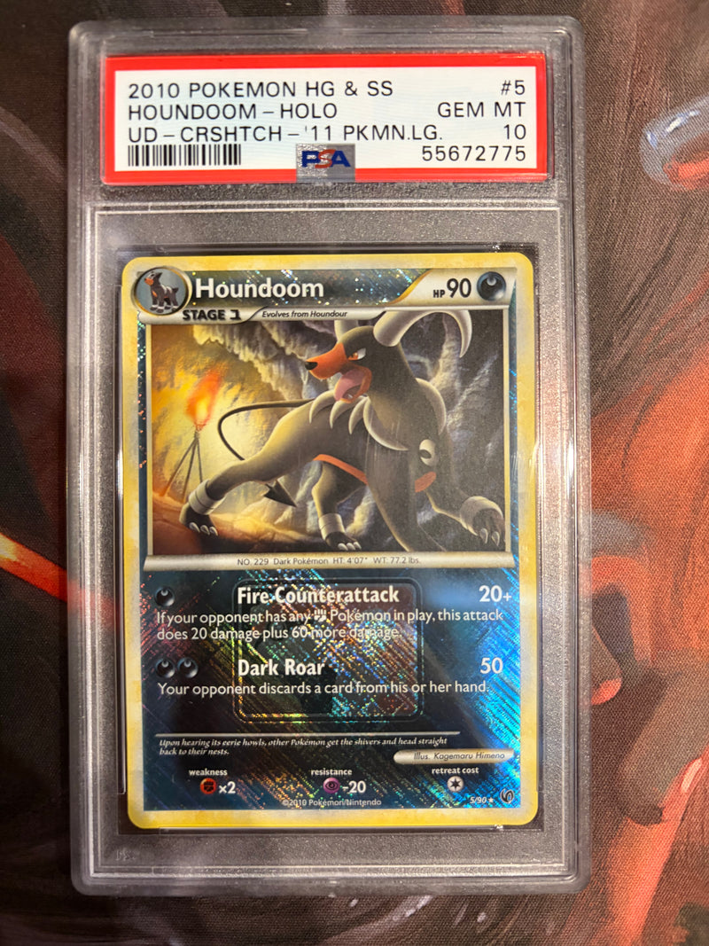 PSA GEM MT 10 Houndoom-Holo(5/90) [Heartgold & Soulsilver Undaunted] - 55672775