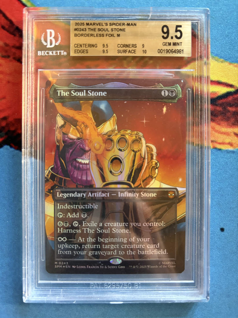 BGS 9.5 The Soul Stone BORDERLESS FOIL [Marvel's Spider-Man] - 19064981