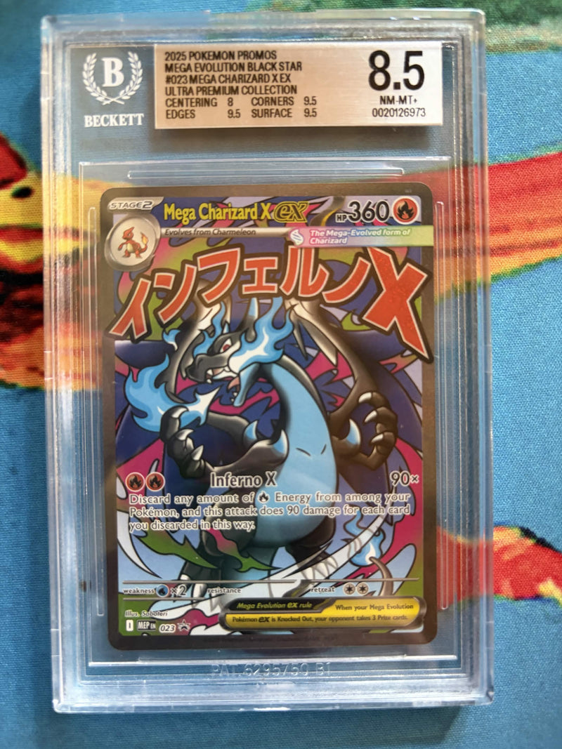 BGS 8.5 Mega Charizard X ex/(Mega Charizard X ex Ultra Premium (23) [TCG Mega Evolution Black Star Promos] - 20126973