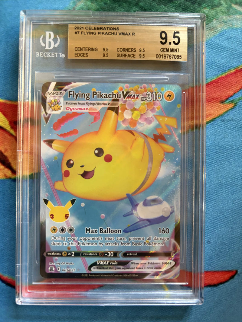 BGS 9.5 Flying Pikachu VMAX (007/025) [Celebrations] - 18767095