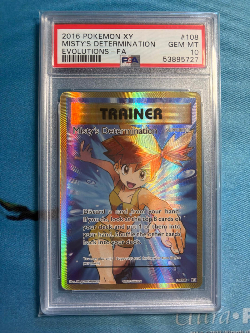 PSA GEM MT 10 Misty'S Determination (108/108) [Xy Evolutions] - 53895727