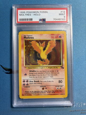 PSA MINT 9 Moltres-Holo (12/62) [Fossil] - 70448163