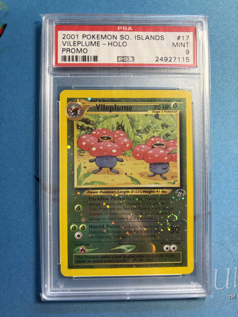 PSA MINT 9 Vileplume-Holo(17/18) [Southern Islands Promo] - 24927115