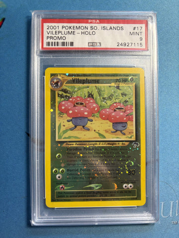 PSA MINT 9 Vileplume-Holo(17/18) [Southern Islands Promo] - 24927115