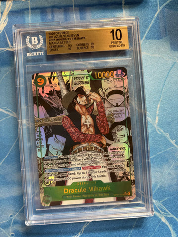 BGS PRISTINE 10 Dracule Mihawk [Manga] [The Azure Sea's Seven] - 20352419