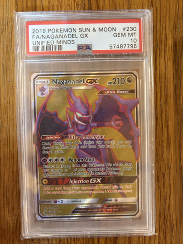 PSA GEM MT 10 Naganadel Gx (230) [Sun & Moon Unified Minds] - 57487796