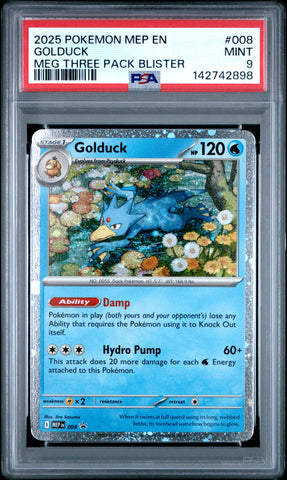 PSA MINT 9 Golduck(8) [Mep En-Me Black Star Promo] - 142742898
