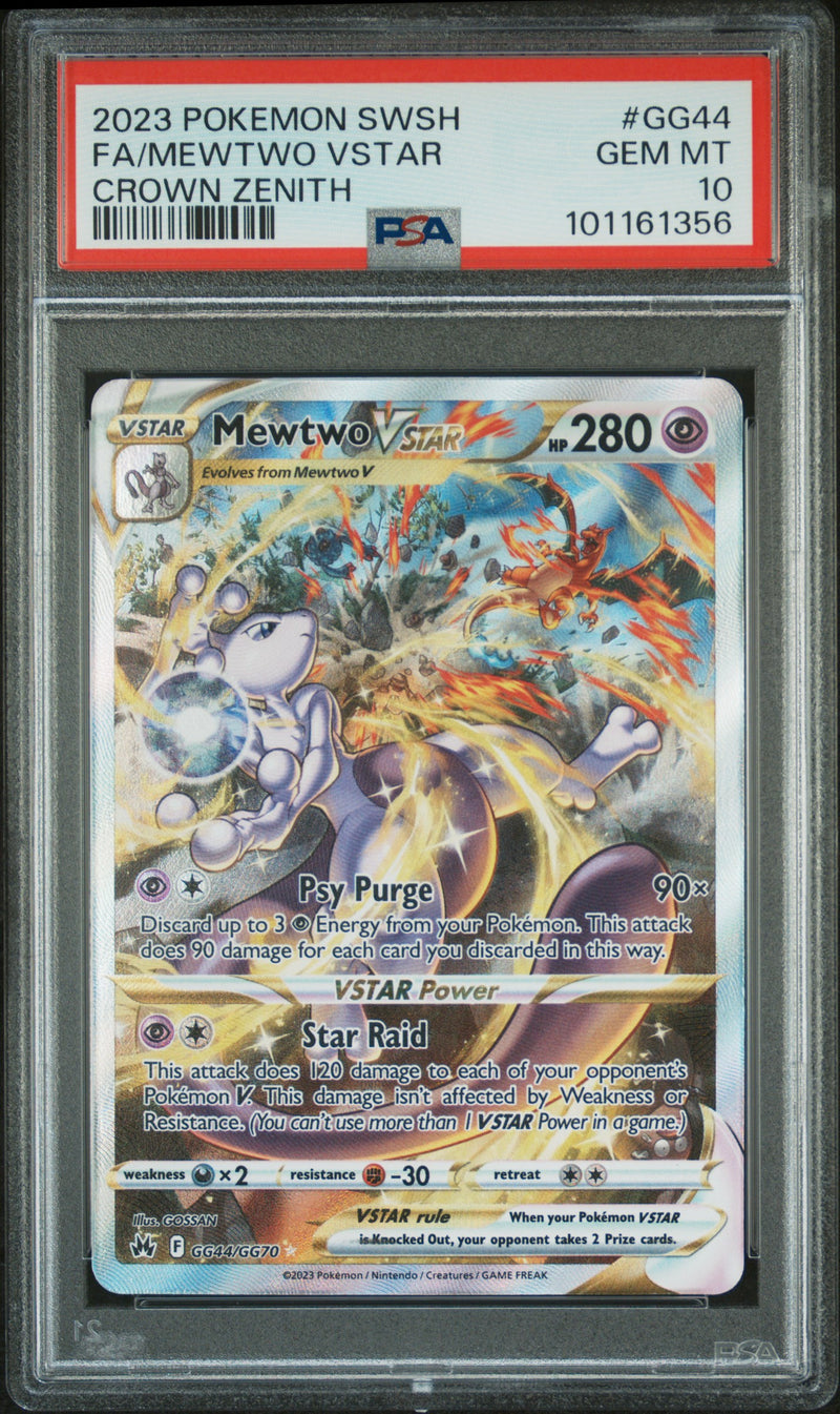 PSA GEM MT 10 Mewtwo Vstar (GG44/GG70) [Sword And Shield Crown Zenith] - 101161356