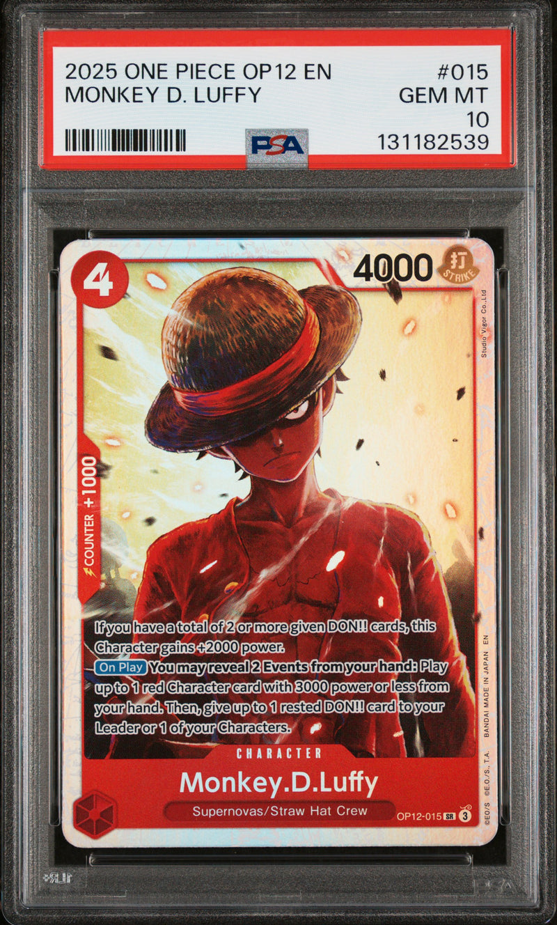 PSA GEM MT 10 Monkey D. Luffy [Op12-Legacy Of The Master] - 131182539