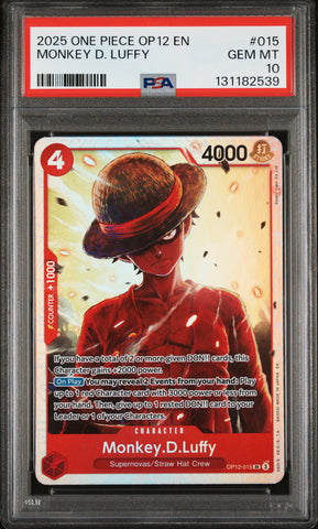 PSA GEM MT 10 Monkey D. Luffy [Op12-Legacy Of The Master] - 131182539