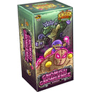 Kingdom Rush: Gnomish Nonsense expansion box featuring colorful fantasy artwork with a large green dragon boss character wearing a purple crown and a gnome wizard character in robes holding magical items. The vibrant box art displays the game's whimsical cartoon art style with purple and green gradient backgrounds and fantasy dungeon elements.