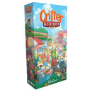Box art for the board game expansion "Critter Kitchen: À La Cart," featuring colorful anthropomorphic animal characters running food carts in a bustling marketplace. The vibrant illustration shows various animal chefs serving customers, with a fox, green dragon, and purple creature prominently displayed in the foreground.