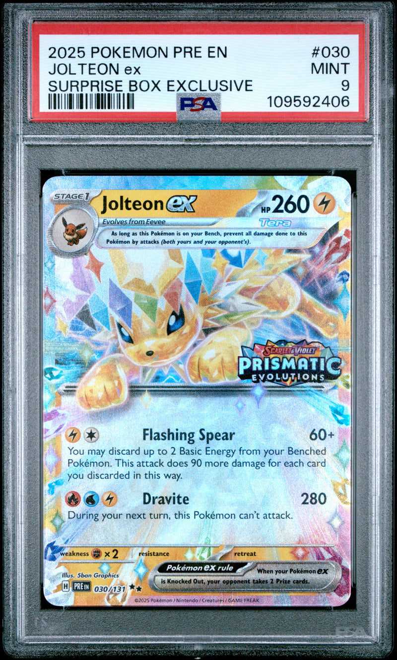 PSA MINT 9 Jolteon Ex (030/131) [Pre En-Prismatic Evolutions] - 109592406