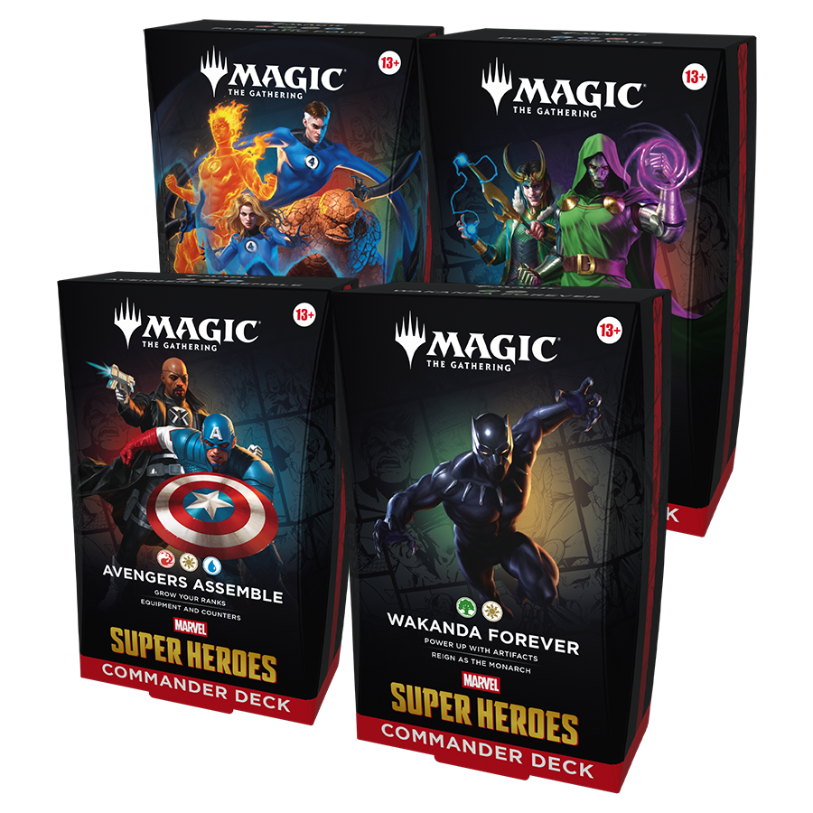 mtg commander deck power Magic the Gathering: Marvel Super Heroes: Commander Decks (Case of Fou
