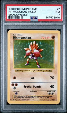 PSA NM 7 Hitmonchan-Holo(7/102) [Game] - 147572010
