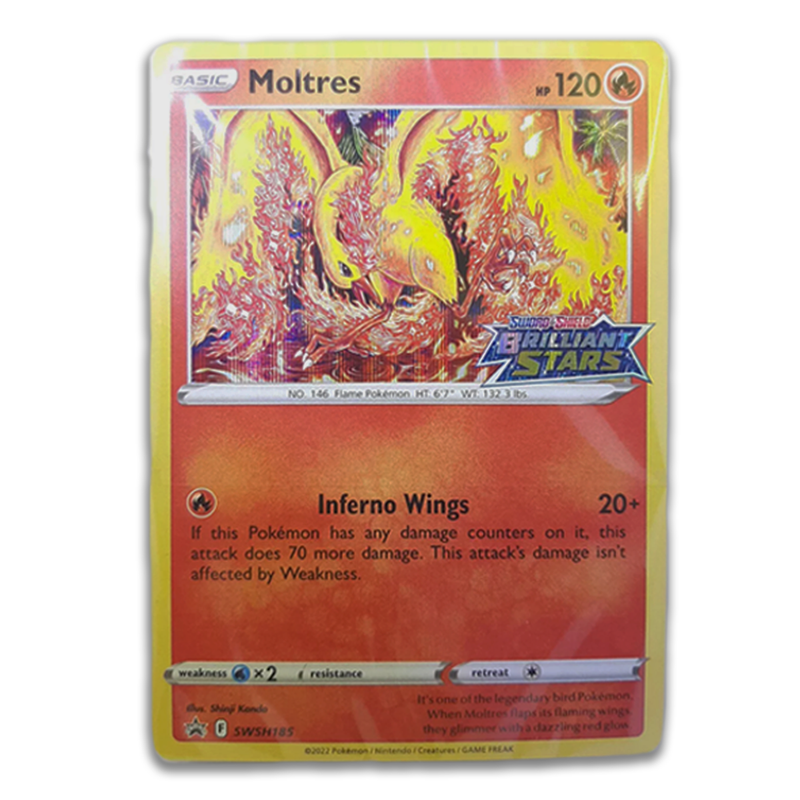 Pokémon TCG: Brilliant Stars Build and Battle: SWSH185 Moltres Sealed Deck with Promos