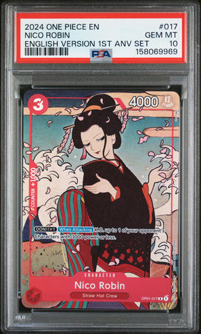 PSA GEM MT 10 Nico Robin [English Version 1St Anniversary Set] - 158069969