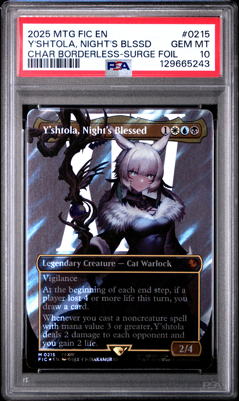 PSA GEM MT 10 Y'Shtola, Night'S Blssd [Magic The Gathering Final Fantasy Commander] - 129665243