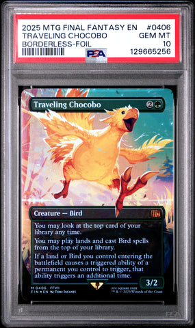 PSA GEM MT 10 Traveling Chocobo [Magic The Gathering Final Fantasy] - 129665256