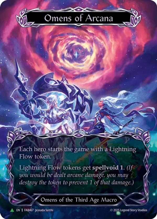 Flesh and Blood: Omens of the Third Age draft & sealed Prerelease events