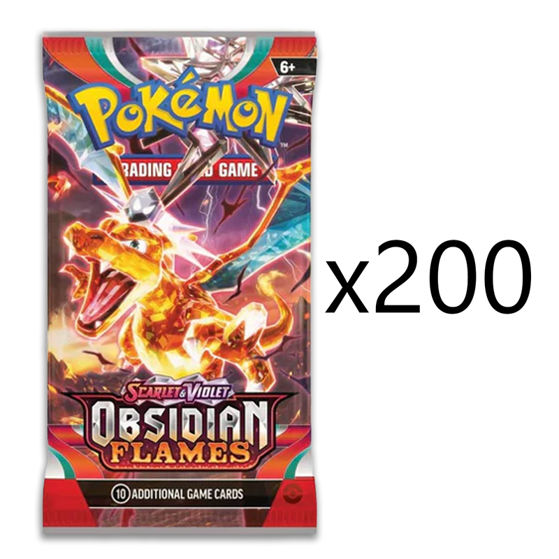 Pokémon TCG: Obsidian Flames Wholesale Bundle: 200 Loose Packs